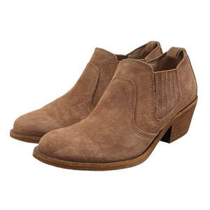 Sofft Women's Sz 8.5 M Adien Bootie Brown Suede Comfort Cushion Insole (HF37)